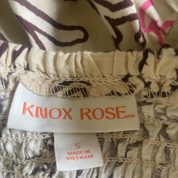 Knox Rose Beige, Black & Pink Patterned Sundress - Picture 5 of 5